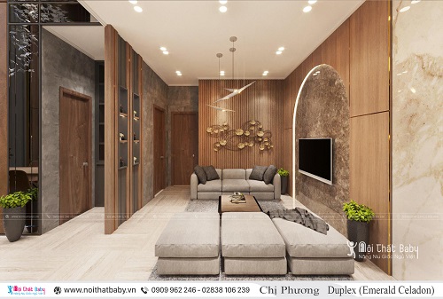 Vẻ đẹp sang trọng trong không gian nội thất Duplex căn hộ Emerald Celadon City 141m2